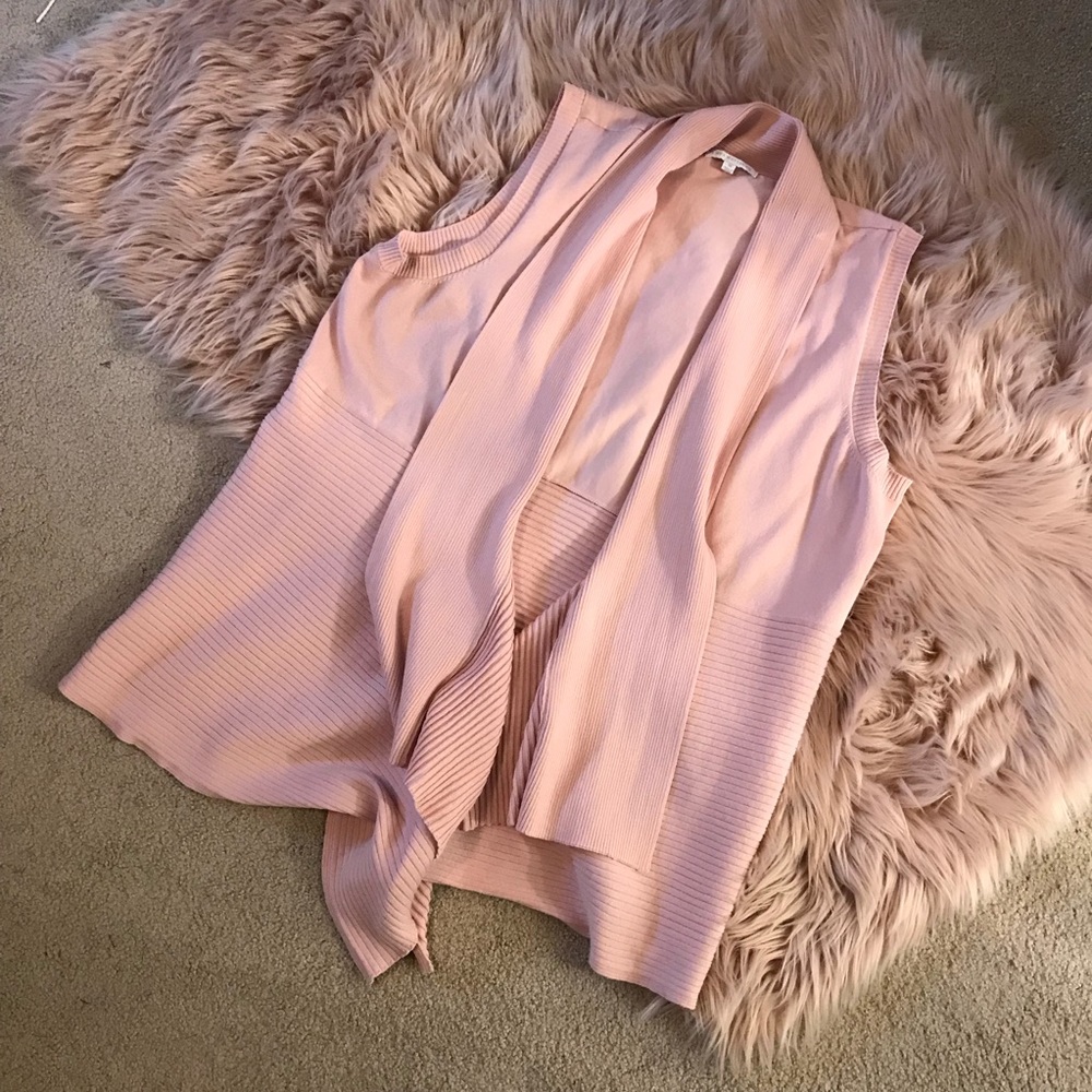 Blush Pink Vest Plus Size 1X